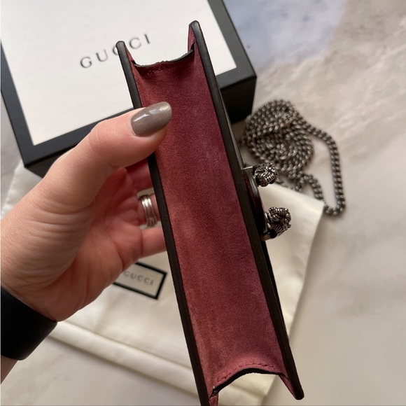 *SOLD* Gucci GG Supreme Monogram Blooms Super Mini Dionysus Bag Antique Rose - Picture 4 of 7